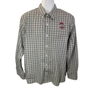 Cutter & Buck Men’s Black Check Button Up Ohio State Shirt Size XL Buckeyes Prep